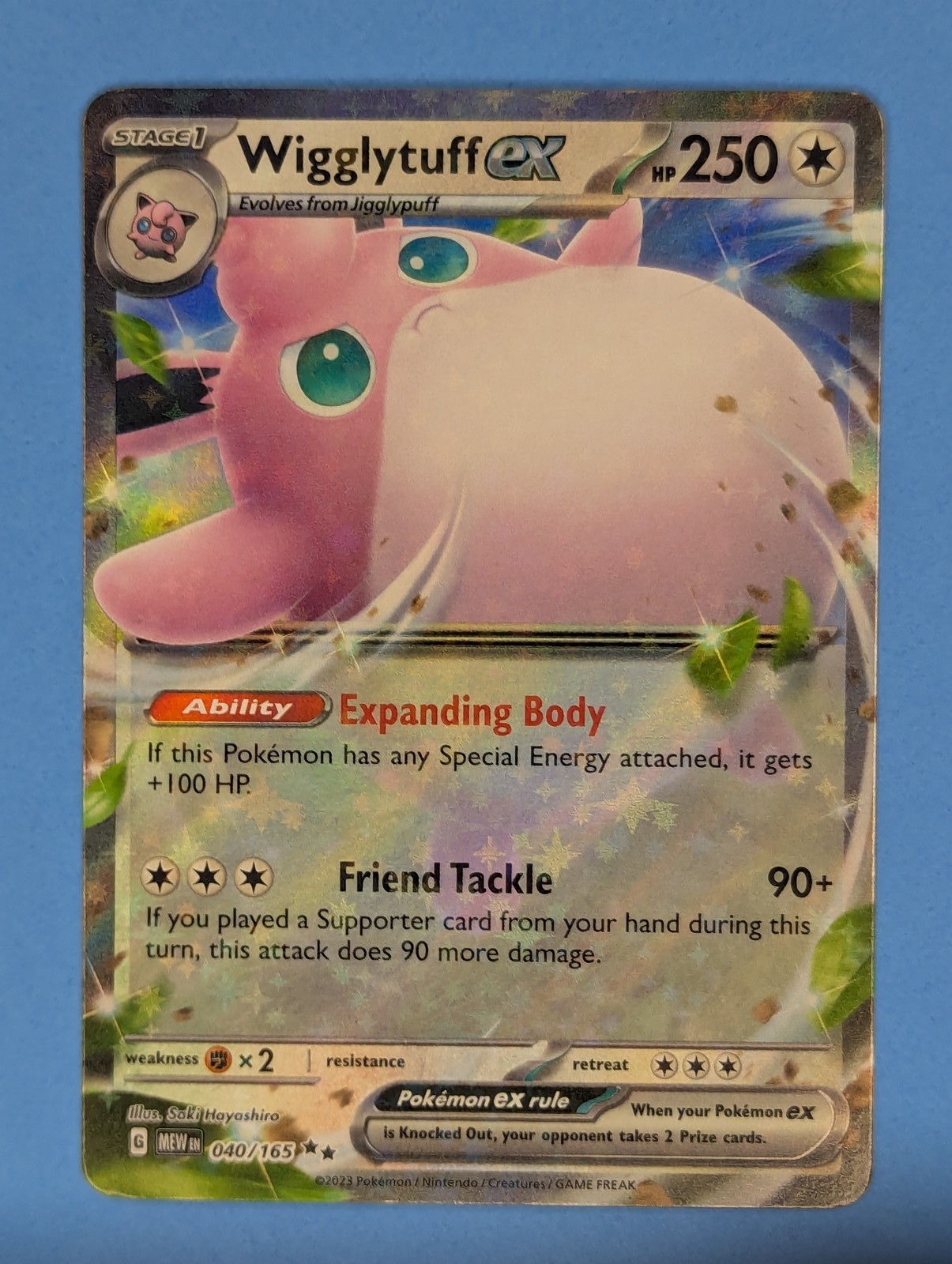 Wigglytuff ex - 040/165 Pokémon TCG Double Rare SV: Scarlet & Violet 151 NM