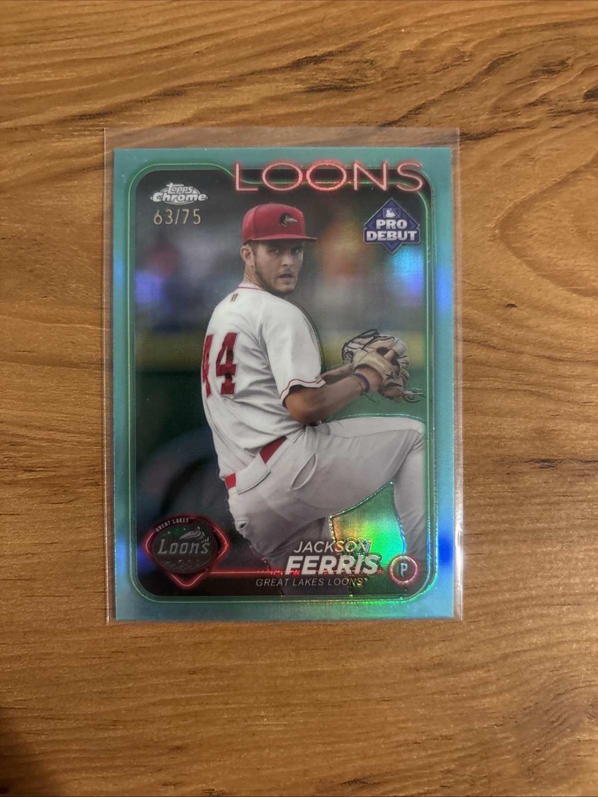 2024 Topps Pro Debut - Chrome Jackson Ferris #PDC-109 Aqua Refractor /75 (RC)