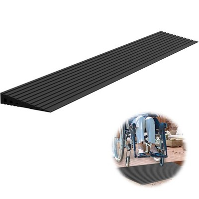 1'' Rise Threshold Ramps for Doorways, 2000 Lbs Load Capacity, 35.5'' Wide Natu...