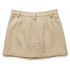 NEW Free People Women's Beige A-Line Mini Skirt Size 6 NEW Linen Blend