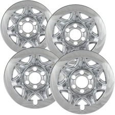 4 New Chrome 17 Impostor Wheel Skins For 14-18 Chevy Silverado 1500 Rim Covers 4 New Chrome 17 Impostor Wheel Skins For 14-18 Chevy Silverado 1500 Rim Covers