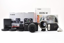 Near Mint Canon EOS M Black 18.0 MP Digital Camera Kit 18-55mm lens 3005431