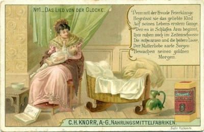 Deutschland Chromo Knorr Suppenmehle Nr.1 Das Lied der Glocke Mutter und ihr Kind
