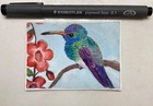 ACEO Original Hummingbird Birds Garden Nature Wildlife ACT 3.5x2.5 inches rmj096 — photo 4