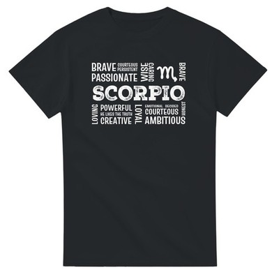Scorpio Word Art - Zodiac T-Shirt