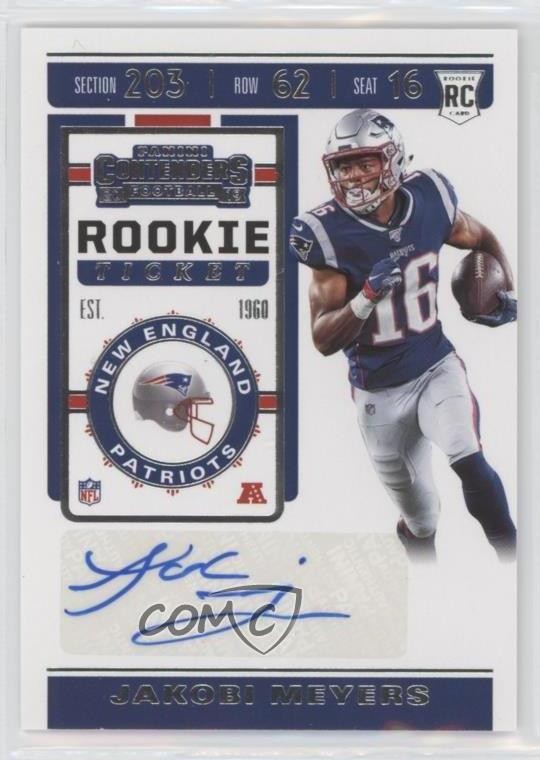 2019 Panini Contenders Ticket Variation Jakobi Meyers #183 Rookie Auto RC z4k