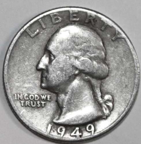1949-D Washington Silver Quarter - Fine/VF - #1973EA