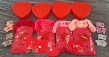NEW CJ HENDRY Valentine JUJU Set of 4 Limited Edition Heart Plush w Sweater sets