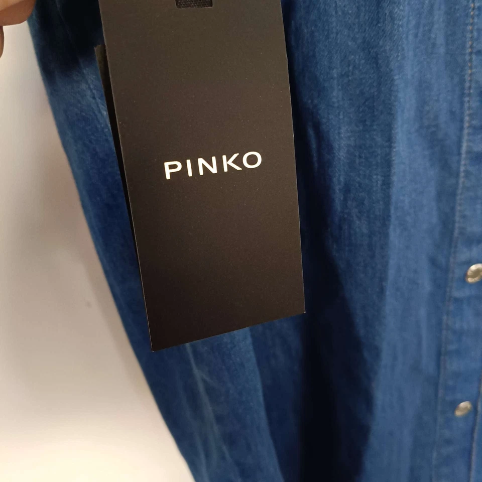 PINKO Vestido vaquero Parapendio 100606 Denim talla 40 - Imagen 2 de 4