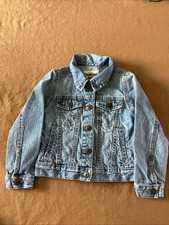 OshKosh Bgosh Denim Jacket Medium Wash Blue Trucker Jean Jacket Size 5/5A