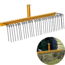 60/72" 3 Point Landscape Rake Category 1 Tractor Attachment Tow Behind Yard Rake