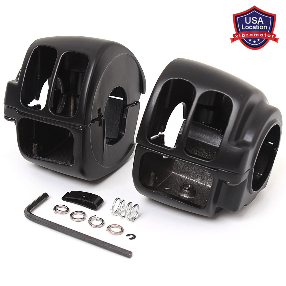 Black Handlebar Hand Control Switch Housing Cover For Harley Softail Sportster