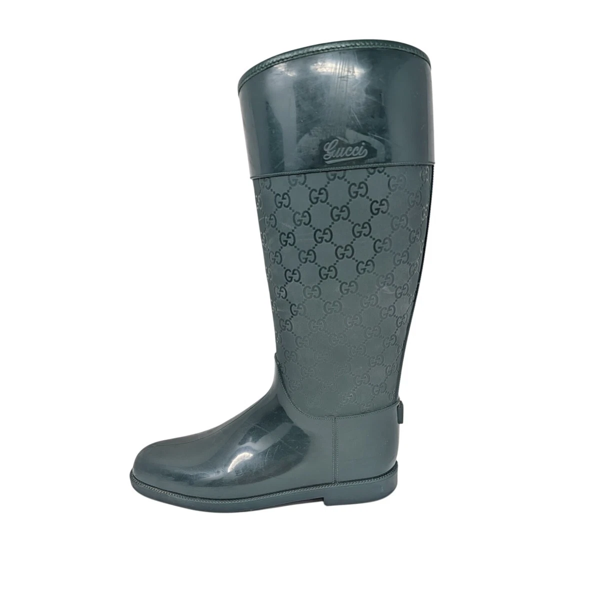 Gucci Rain Boot Low (1-1.9 in) Heel Height Boots for Women for