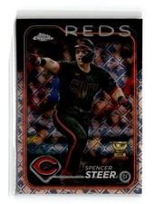 Spencer Steer 2024 Topps Chrome Logofractor Edition #104 Reds QTY