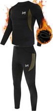 Thermal Underwear Men Winter Gear Long Johns Base Layer Top  Bottom Set Skiing