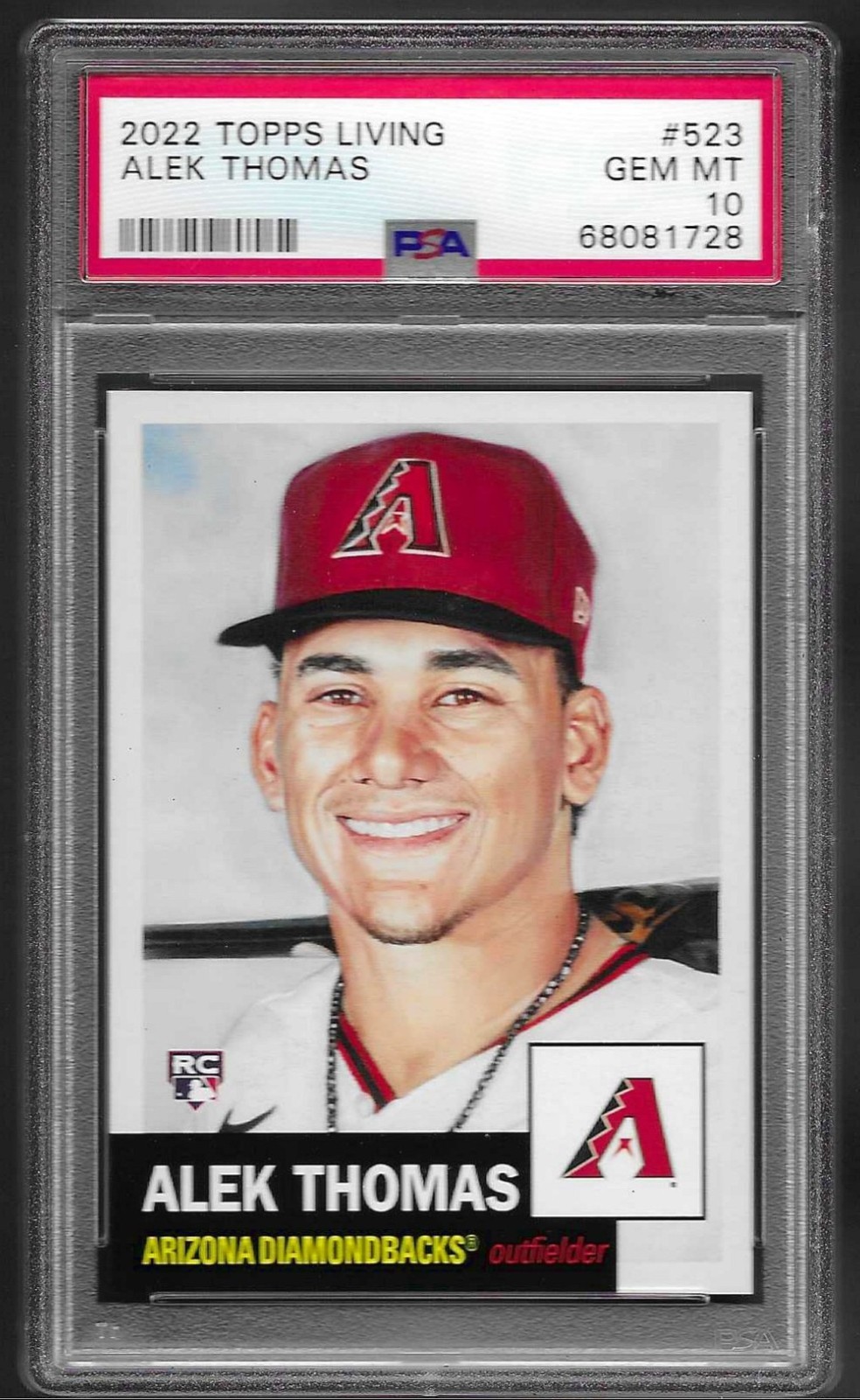 2022 Topps Living Set # 523 ALEK THOMAS RC GEM MINT PSA 10 Arizona Diamondbacks