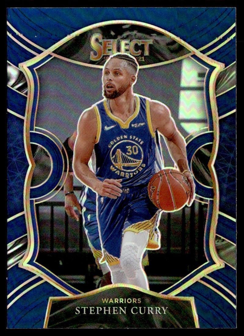 2020-21 Panini Select Blue Silver Stephen Curry #57
