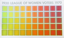 Richard Anuszkiewicz League Of Women Voters 1969 Screenprint 22-1/2 x 39-1/2