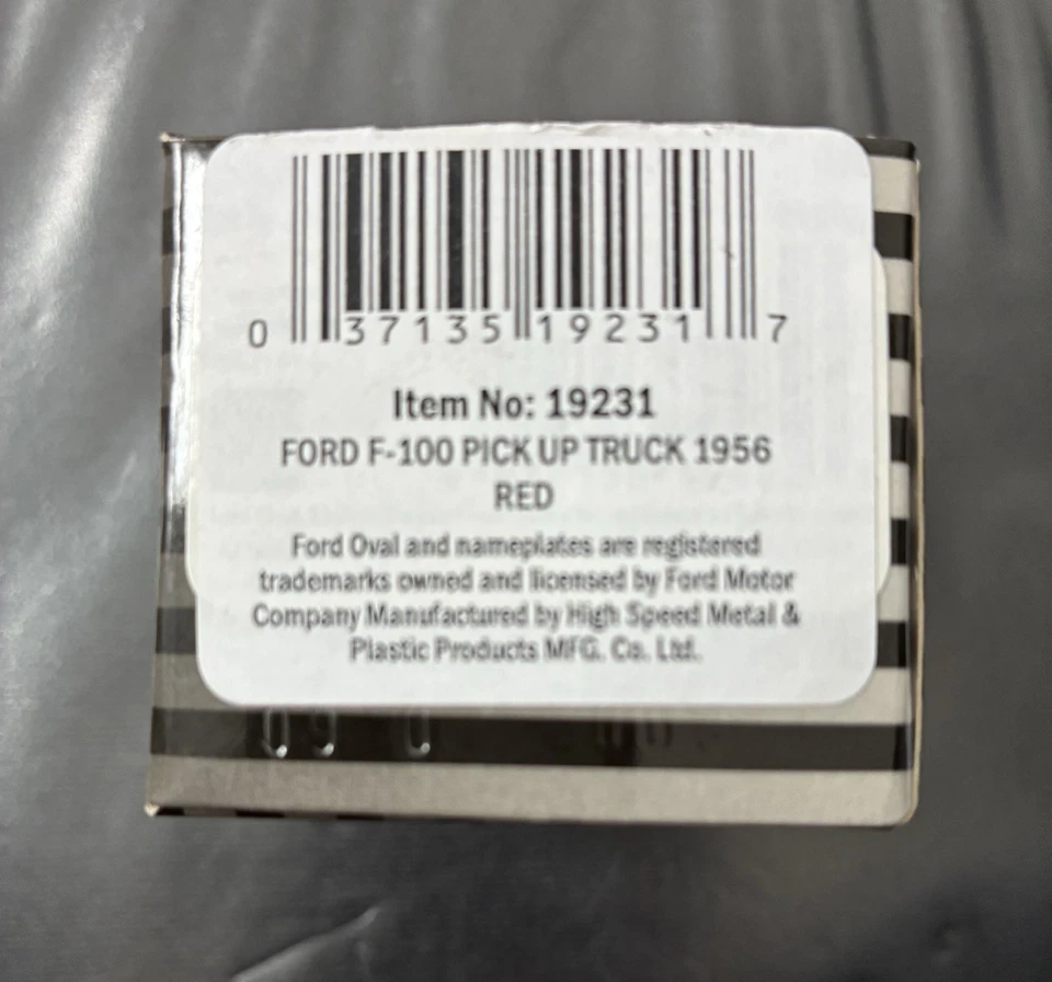 Model Power Minis HO 1956 Ford F-100 Pick-up Truck Red w/Display Case #19231 NIB - Image 4 of 4