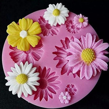 3D Daisy Flowers Fondant Mold Silicone Cake Chocolate Decorating DIY Mould