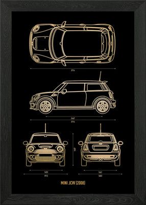 JCW Gerahmtes Wandbild Poster Leinwanddruck Bild