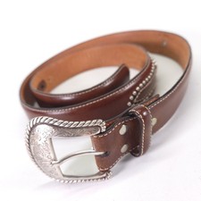 Nocona Leather Concho Belt 42 Studded Western Brown N2479202