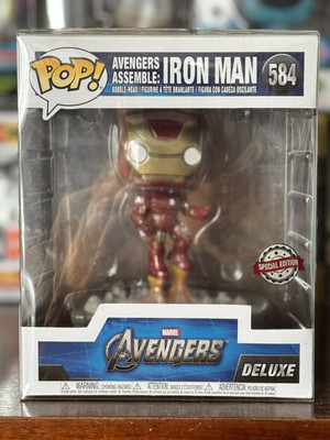 Funko Pop Figur Marvel Avengers Assemble Iron Man 584 Tony Stark Mit Protektor