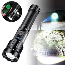Super-Bright LED Tactical Flashlight Rechargeable COB Work Light AN