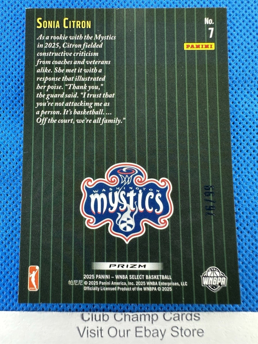 2025 Sonia Citron 7 Panini Select WNBA Score Select Insert Blue