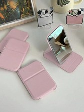 Portable PU Leather Makeup Mirror Foldable Co...