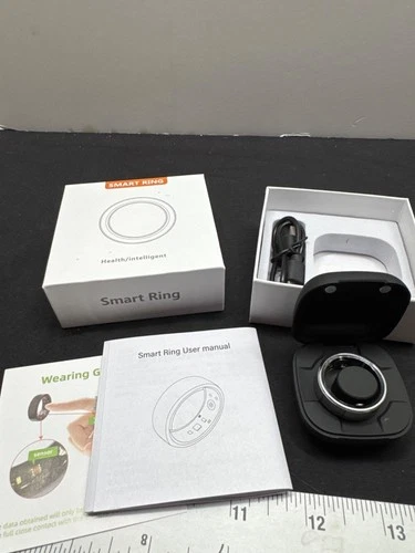 Smart Ring Health/Intelligent With Bluetooth & Charging Case Size 9.5 Box10