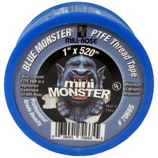 BLUE MONSTER 70665 Thread Sealant Tape,1 in,Blue,520 in 800K16