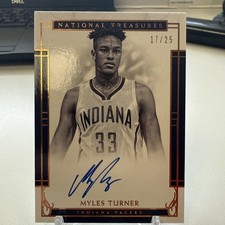 2016-17 Panini National Treasures - Autographs Myles Turner #89 Bronze 17/25
