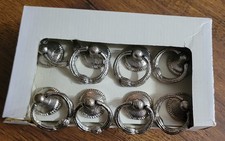 Casa Decor Dresser Drawer Knobs Silver Rings Set Of 8 NIB
