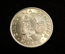 Mexico 1968-Mo 50 Centavos unc Coin