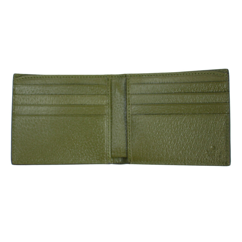 GUCCI【最終値下げ！】 BRAND NEW GUCCI MEN'S OFF THE GRID GREEN LEATHER BIFOLD WALLET