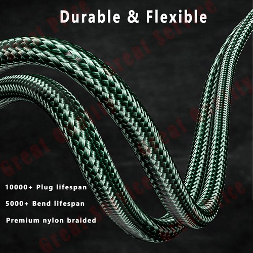 USB Type C Devices Charging and Data Transmission Cable Nylon Braided Line 3-6ft - Picture 10 of 15
