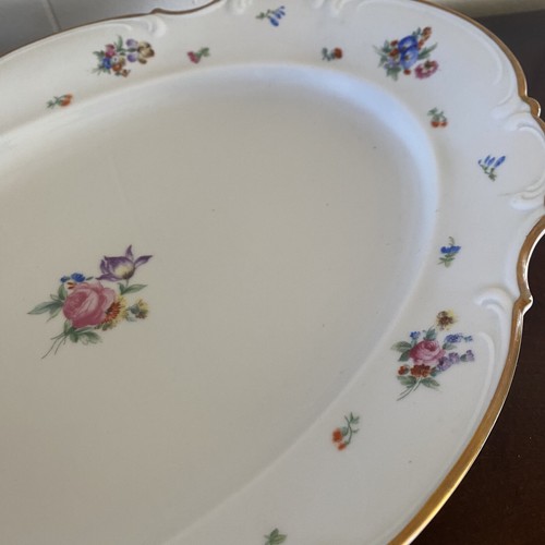 HUTSCHENREUTHER MAYFAIR WHITE 15” OVAL PLATTER US ZONE BAVARIA MINT - Picture 6 of 12