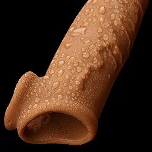 6.5" Male-Penis-Extender-Extension-Cock-Sleeve-Ring-Girth-Enhancer-Enlarger-TPE - Photo 10/11