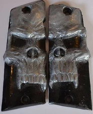 Llama 45 Max 1 Firestorm pistol grips pearl skull  black 3&3/8" hole spacing