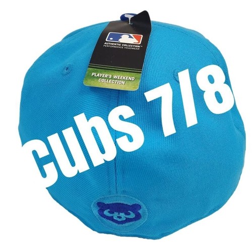 Chicago Cubs Cap Hat New Era 59Fifty 7 7/8 Blue Fitted Cool Solar Era Authentic - Picture 2 of 20