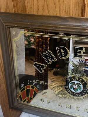 Vintage 1982 Pabst Brewing Company Andeker Beer Mirrored Sign | eBay