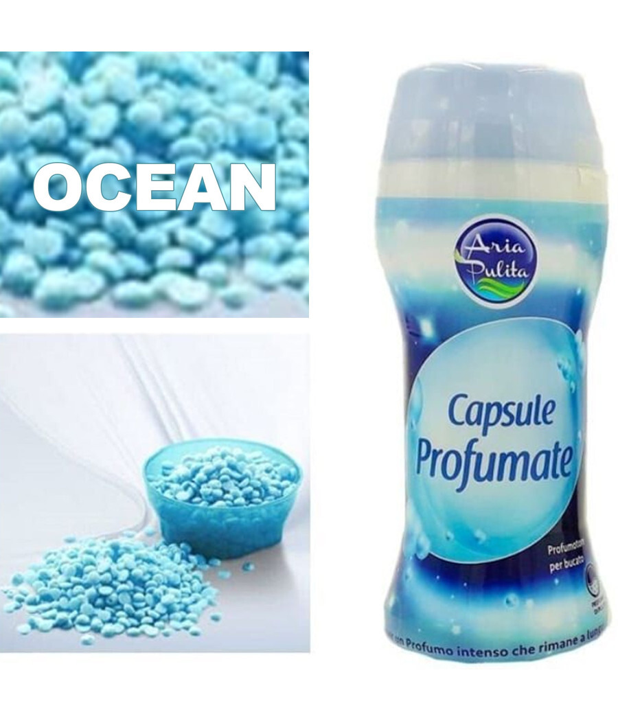 Profumatore Per Lavatrice Bucato Ambienti Casa Fragranza Ocean 275gr Granulato