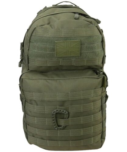 BRITISH ARMY STYLE MEDIUM ASSAULT PACK BACKPACK BAG in OLIVE GREEN 40 LITRE - Photo 1/3
