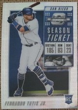 Fernando Tatis 2019 Panini Chronicles Contenders Optic Hyper Parallel #'d /299  