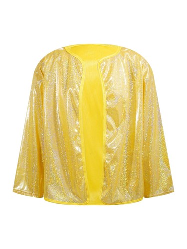 Kids Girls Shrug Long Sleeve Outerwear Sparkle Cardigan Glittery Costume Dance - Picture 45 of 91