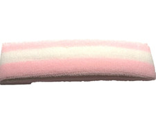 Pink  White Stripe Sweatband Headband - sweat band - Free Shipping USA