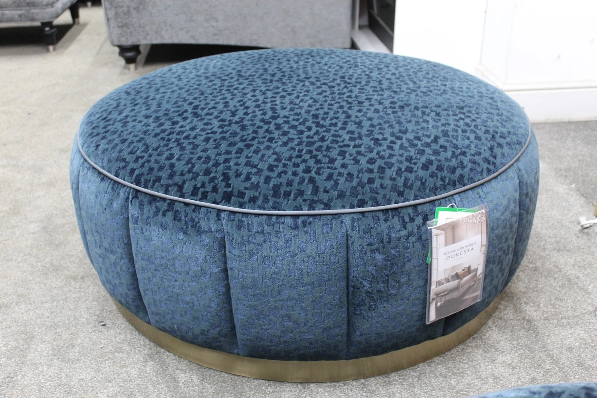 DURESTA CUMULO LARGE LUXURY ROUND COFFEE FOOTSTOOL TRINITY