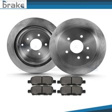 Rear Disc Brake Rotors & Ceramic Pads Set Fits 2012-2013 Infiniti M35h 3.5L
