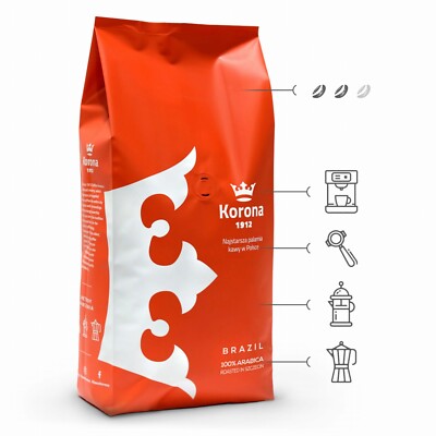 1KG Premium-Kaffee aus BRASILIEN Frisch geröstete Kaffeebohnen 100% ARABICA